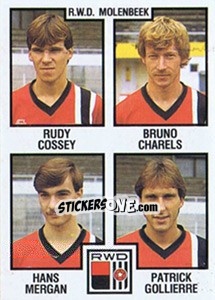 Cromo Rudy Cossey / Bruno Charels / Hans Biergan / Patrick Gollierre - Football Belgium 1984-1985 - Panini