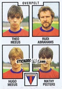 Cromo Theo Meeus / Rudi Abrahams / Hugo Meeus / Mathy Peeters - Football Belgium 1984-1985 n. 401 - Panini