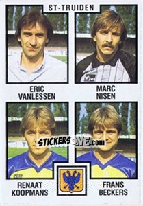 Sticker Eric Vanlessen / Marc Nisen / Renaat Koopmans / Frans Beckers - Football Belgium 1984-1985 n. 409 - Panini
