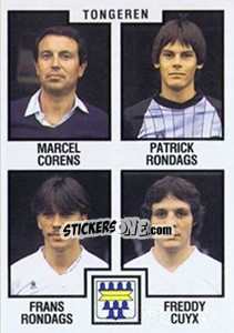 Cromo Marcel Corens / Patrick Rondags / Frans Rondags / Freddy Cuyx - Football Belgium 1984-1985 - Panini