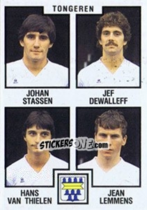 Sticker Johan Stassen / Jef Dewalleff / Hans van Thielen / Jean Lemmens - Football Belgium 1984-1985 n. 417 - Panini