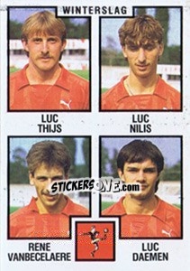 Sticker Luc Thijs / Luc Nilis / Rene Vanbecelaere / Luc Daemen - Football Belgium 1984-1985 n. 422 - Panini