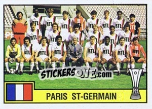 Figurina Team Paris St-Germain - Football Belgium 1984-1985 - Panini