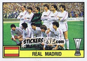 Figurina Team Real Madrid - Football Belgium 1984-1985 - Panini