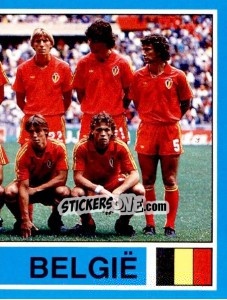Sticker Team Belgium - Football Belgium 1986-1987 n. 2 - Panini