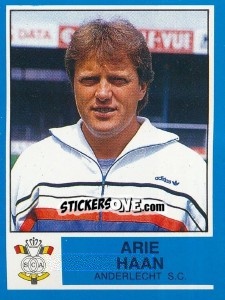 Sticker Arie Haan - Football Belgium 1986-1987 n. 4 - Panini