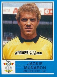 Sticker Jackie Munaron - Football Belgium 1986-1987 - Panini