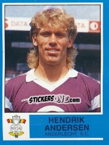 Sticker Henrdik Andersen - Football Belgium 1986-1987 - Panini