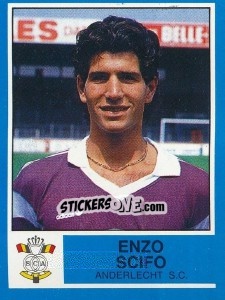 Sticker Enzo Scifo - Football Belgium 1986-1987 n. 11 - Panini