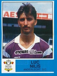 Sticker Luc Nilis - Football Belgium 1986-1987 n. 13 - Panini