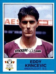Sticker Eddy Krncevic - Football Belgium 1986-1987 - Panini