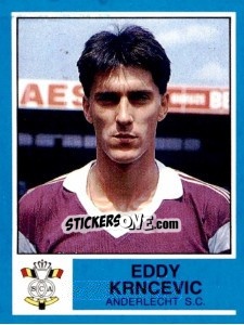 Sticker Eddy Krncevic - Football Belgium 1986-1987 n. 14 - Panini
