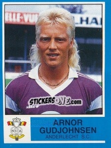 Figurina Arnor Gudjohnsen - Football Belgium 1986-1987 - Panini