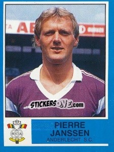 Sticker Pierre Janssen - Football Belgium 1986-1987 - Panini