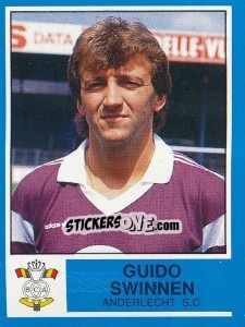 Sticker Guido Swinnen - Football Belgium 1986-1987 n. 18 - Panini
