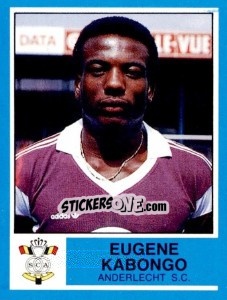 Sticker Eugene Kabongo - Football Belgium 1986-1987 - Panini