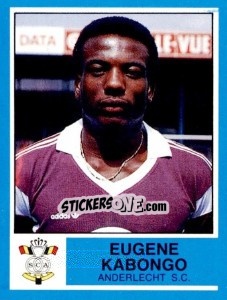 Figurina Eugene Kabongo - Football Belgium 1986-1987 n. 19 - Panini