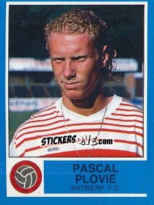 Sticker Pascal Plovie - Football Belgium 1986-1987 - Panini