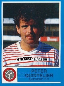 Sticker Peter Quintelier - Football Belgium 1986-1987 n. 28 - Panini