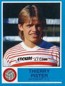 Figurina Thierry Pister - Football Belgium 1986-1987 - Panini