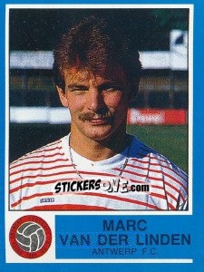 Cromo Marc van der Linden - Football Belgium 1986-1987 - Panini