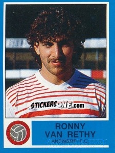Figurina Ronny van Rethy - Football Belgium 1986-1987 - Panini