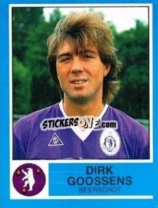 Sticker Dirk Goossens - Football Belgium 1986-1987 - Panini