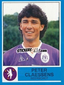 Sticker Peter Claessens - Football Belgium 1986-1987 - Panini