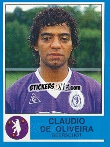 Cromo Claudio de Oliviera - Football Belgium 1986-1987 - Panini