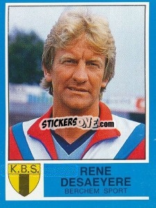 Sticker Rene Desaeyere - Football Belgium 1986-1987 n. 58 - Panini