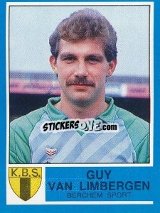 Cromo Guy van Limbergen - Football Belgium 1986-1987 - Panini