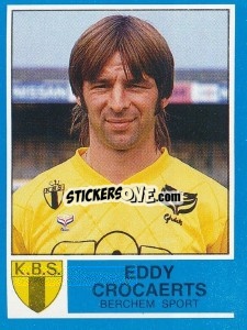 Sticker Eddy Crocaerts - Football Belgium 1986-1987 - Panini