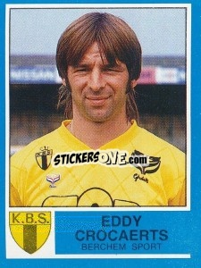 Cromo Eddy Crocaerts - Football Belgium 1986-1987 n. 60 - Panini