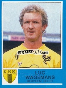 Sticker Luc Wagemans - Football Belgium 1986-1987 - Panini