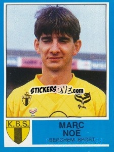 Cromo Marc Noe - Football Belgium 1986-1987 - Panini
