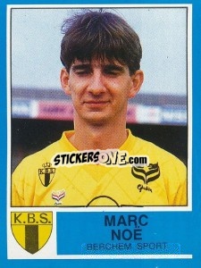 Sticker Marc Noe - Football Belgium 1986-1987 n. 64 - Panini