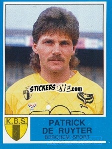 Cromo Patrick de Ruyter - Football Belgium 1986-1987 - Panini