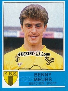 Sticker Benny Meurs - Football Belgium 1986-1987 n. 66 - Panini