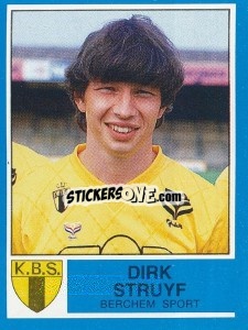 Sticker Dirk Struyf - Football Belgium 1986-1987 - Panini