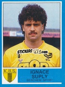 Sticker Ignace Suply - Football Belgium 1986-1987 - Panini