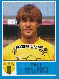 Figurina Paul van Asch - Football Belgium 1986-1987 - Panini