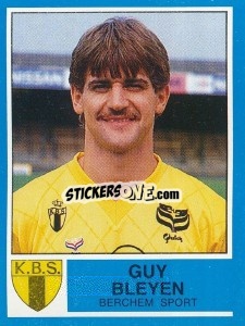Cromo Guy Bleyen - Football Belgium 1986-1987 - Panini