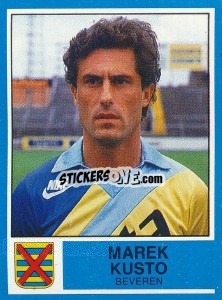 Figurina Marek Kusto - Football Belgium 1986-1987 - Panini