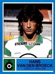 Sticker Hans van den Broeck - Football Belgium 1986-1987 n. 98 - Panini