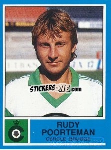 Sticker Rudy Poorteman - Football Belgium 1986-1987 - Panini