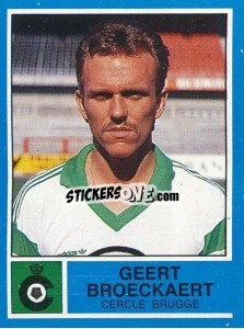 Sticker Geert Broeckaert - Football Belgium 1986-1987 - Panini