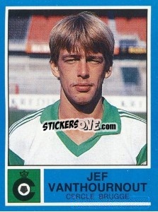 Figurina Jef Vanthournout - Football Belgium 1986-1987 - Panini