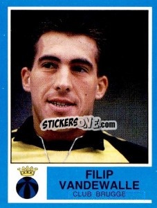 Sticker Filip Vandewalle - Football Belgium 1986-1987 - Panini
