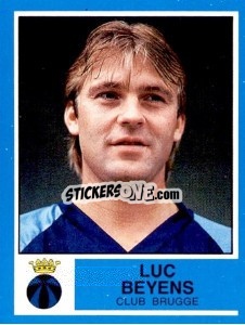 Figurina Luc Beyens - Football Belgium 1986-1987 - Panini