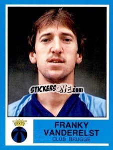 Sticker Franky Vanderelst - Football Belgium 1986-1987 - Panini
